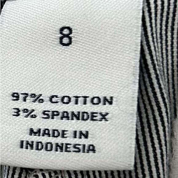 Charter Club Gray Pinstripe Cropped Cotton Blend Pants Size 8 - Picture 7 of 13